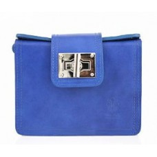 Кожаная женская сумочка Bottega Carele BC310-blue синяя