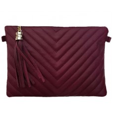 Шкіряний клатч Bottega Carele BC514-bordo бордовий