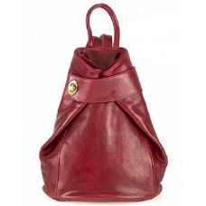 Шкіряний жіночий рюкзак Bottega Carele BC7092-red червоний