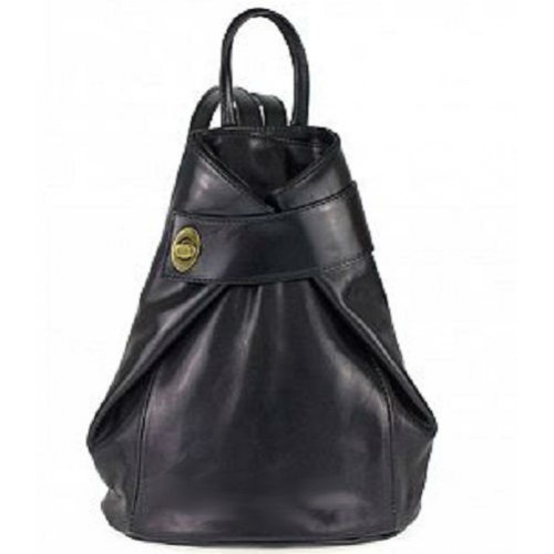 Шкіряний жіночий рюкзак Bottega Carele BC7092-black чорний