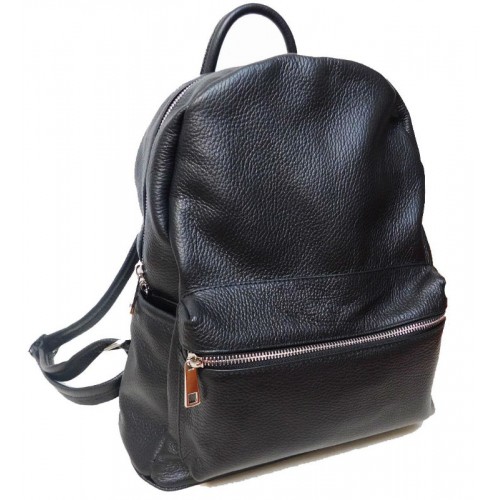 Шкіряний рюкзак Bottega Carele BC719-black чорний