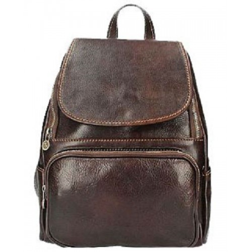 Шкіряний рюкзак Bottega Carele BC722-dark-brown темно-коричневий