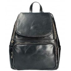 Шкіряний рюкзак Bottega Carele BC722-black чорний