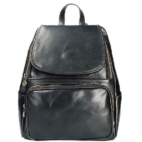 Шкіряний рюкзак Bottega Carele BC722-black чорний