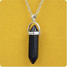 Кулон "Кристал" на ланцюжку Авантюрин синій