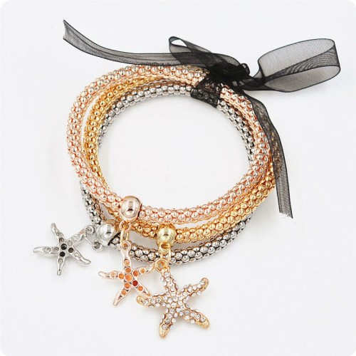 Потрійний браслет Морські зірки