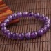 Браслет з натурального каменю фіолетовий Аметист