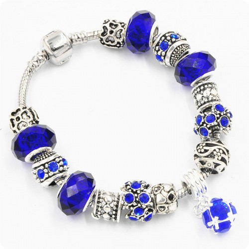 Браслет с шармами Drum синий