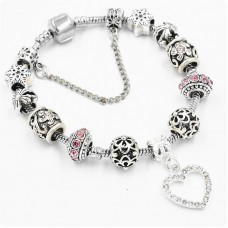 Браслет Pandora Love Snow рожевий