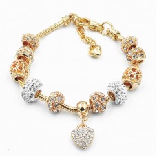 Браслет Pandora Heart Shine золотий