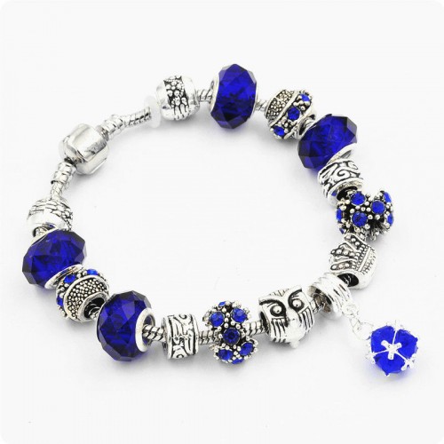 Браслет Pandora Owl синій