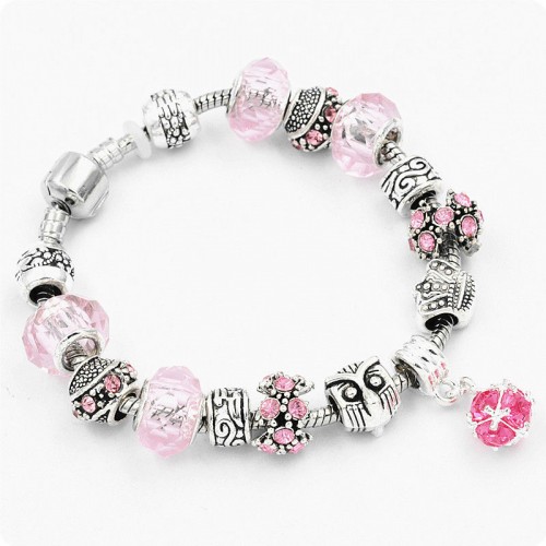 Браслет Pandora Owl рожевий