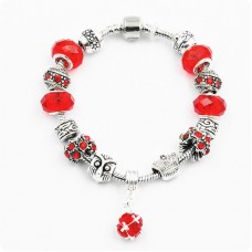 Браслет Pandora Owl червоний