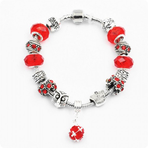 Браслет Pandora Owl червоний