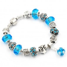 Браслет Pandora Owl блакитний