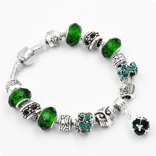 Браслет Pandora Owl зелений