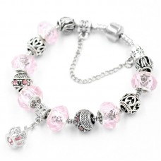 Браслет Pandora King рожевий