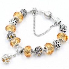 Браслет Pandora King жовтий