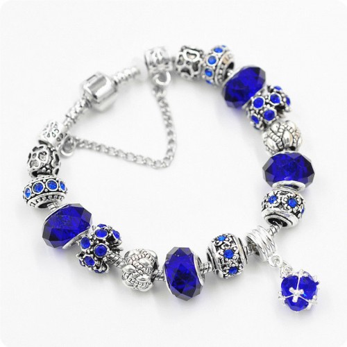 Браслет с шармами Shine синий