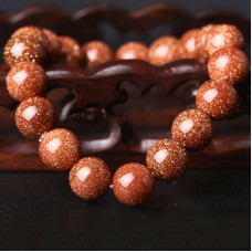 Браслет з натурального каменю золотий Авантюрин