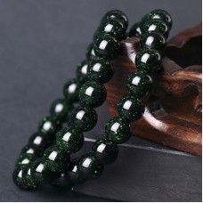 Браслет з натурального каменю Авантюрин зелений