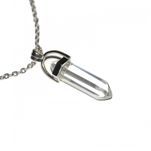 Кулон "Кристал" на цепочке Горный хрусталь