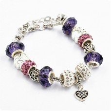 Браслет Pandora лапки фіолетовий