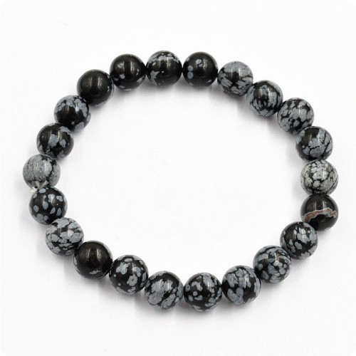 Браслет из натурального вулканического камня полированный