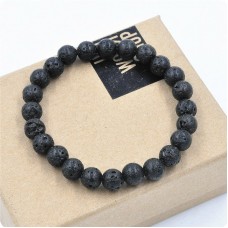 Браслет з натурального каменю Вулканічна Лава