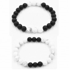 Парні браслети з Вулканічної лави і Кахолонга Three