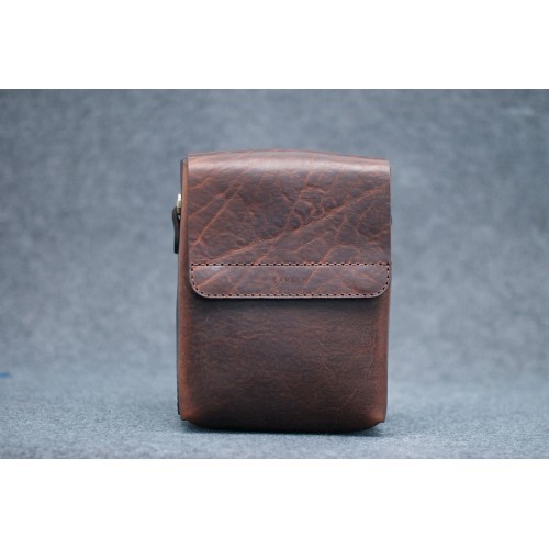 Кожаная мужская сумка CARNEM dark brown Shoulder bag темно-коричневая