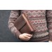Кожаная мужская сумка CARNEM dark brown Shoulder bag темно-коричневая