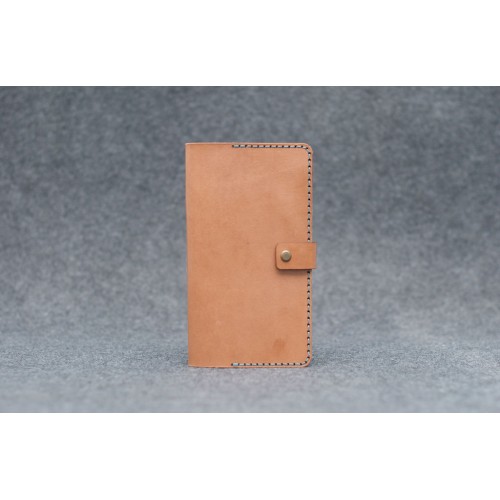 Кожаное портмоне CARNEM lite brown porte-monnaie коричневое