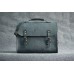 Кожаный мужской портфель CARNEM dark blue briefcase серо-синий