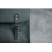 Кожаный мужской портфель CARNEM dark blue briefcase серо-синий