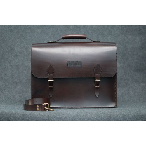 Чоловічий портфель CARNEM big classic briefcase коричневий