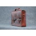 Кожаный мужской портфель CARNEM classic briefcase коричневый