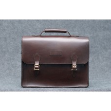 Шкіряний портфель CARNEM dark brown briefcase темно-коричневий