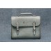 Мужской кожаный портфель-мессенджер CARNEM gray briefcase серый