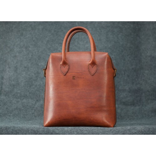 Шкіряна сумка CARNEM tote bag cognac коньяк