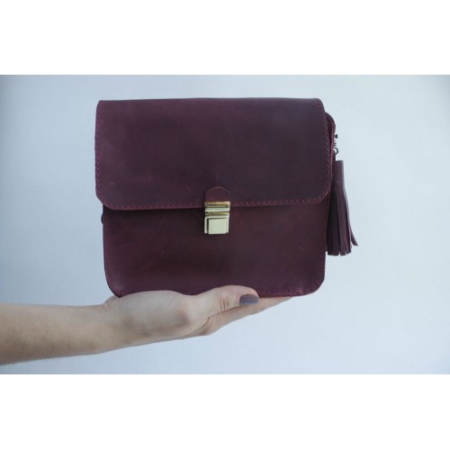 Сумка шкіряна DEKEY Емма 1.0 марсала