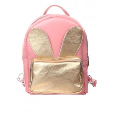 Рюкзак шкіряний DEKEY 2.0 Зайчик Пудра+Золото