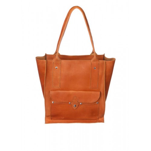 Сумка кожаная DEKEY Шоппер 2.0 рыжая