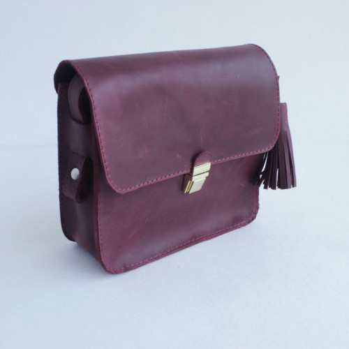 Сумка шкіряна DEKEY Емма плюс 2.0 марсала