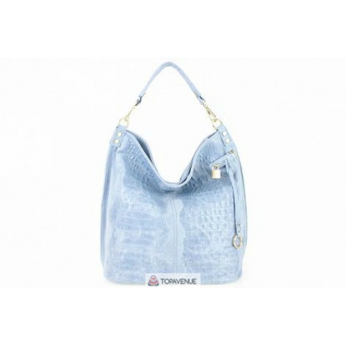 Жіноча шкіряна сумка Luisa (S6983) блакитна