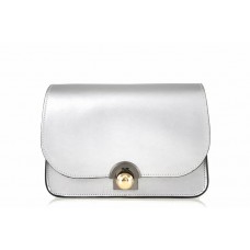 Женская кожаная сумка Dina (TR114) серебро