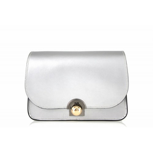 Жіноча шкіряна сумка Dina (TR114) срібло