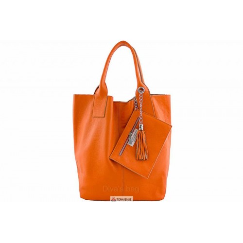Женская кожаная сумка CRISTINA (S6905) оранжевая