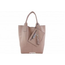 Женская кожаная сумка CRISTINA (S6905) розовая