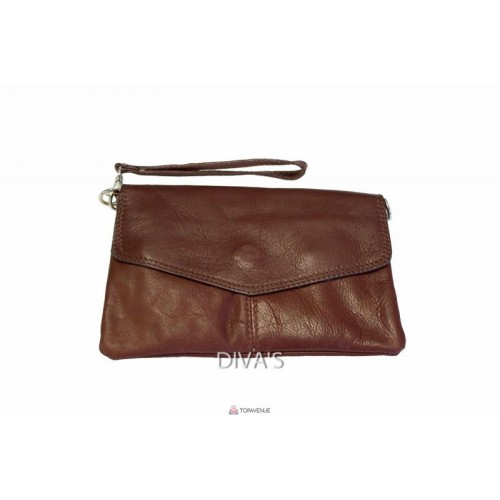 Женский кожаный клатч DIANA (BM15212) коричневый